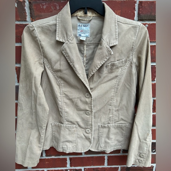 Old Navy Jackets & Blazers - Old Navy Women’s 3 Button Corduroy Khaki Jacket Sport Coat Size Large